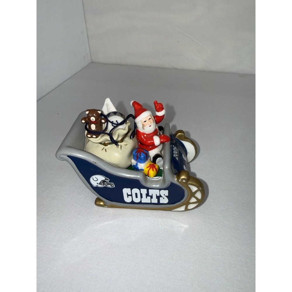 Indianapolis Colts 2009 Santa Sleigh Christmas Ornament NFL Football Decor
